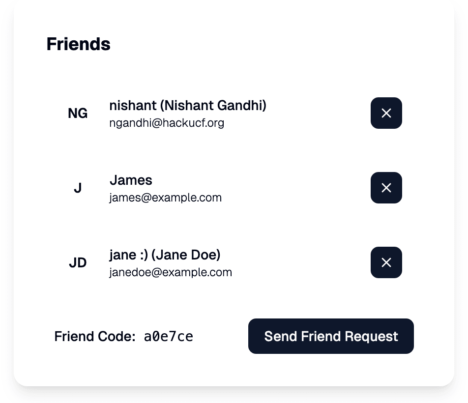 Sharing UI screenshot